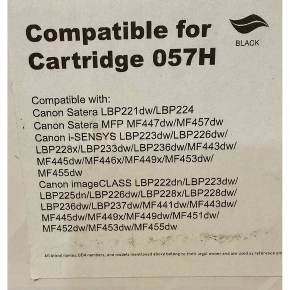 True Image Toner Cartridge Canon 057H-4–V9-E Black New Compatible HY Laser Ink
